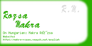 rozsa makra business card